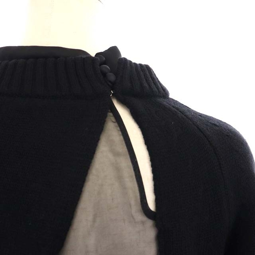 サカイ 21AW Wool Knit X Satin Sweater 切替ニット