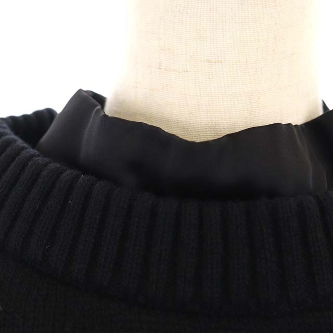 サカイ 21AW Wool Knit X Satin Sweater 切替ニット