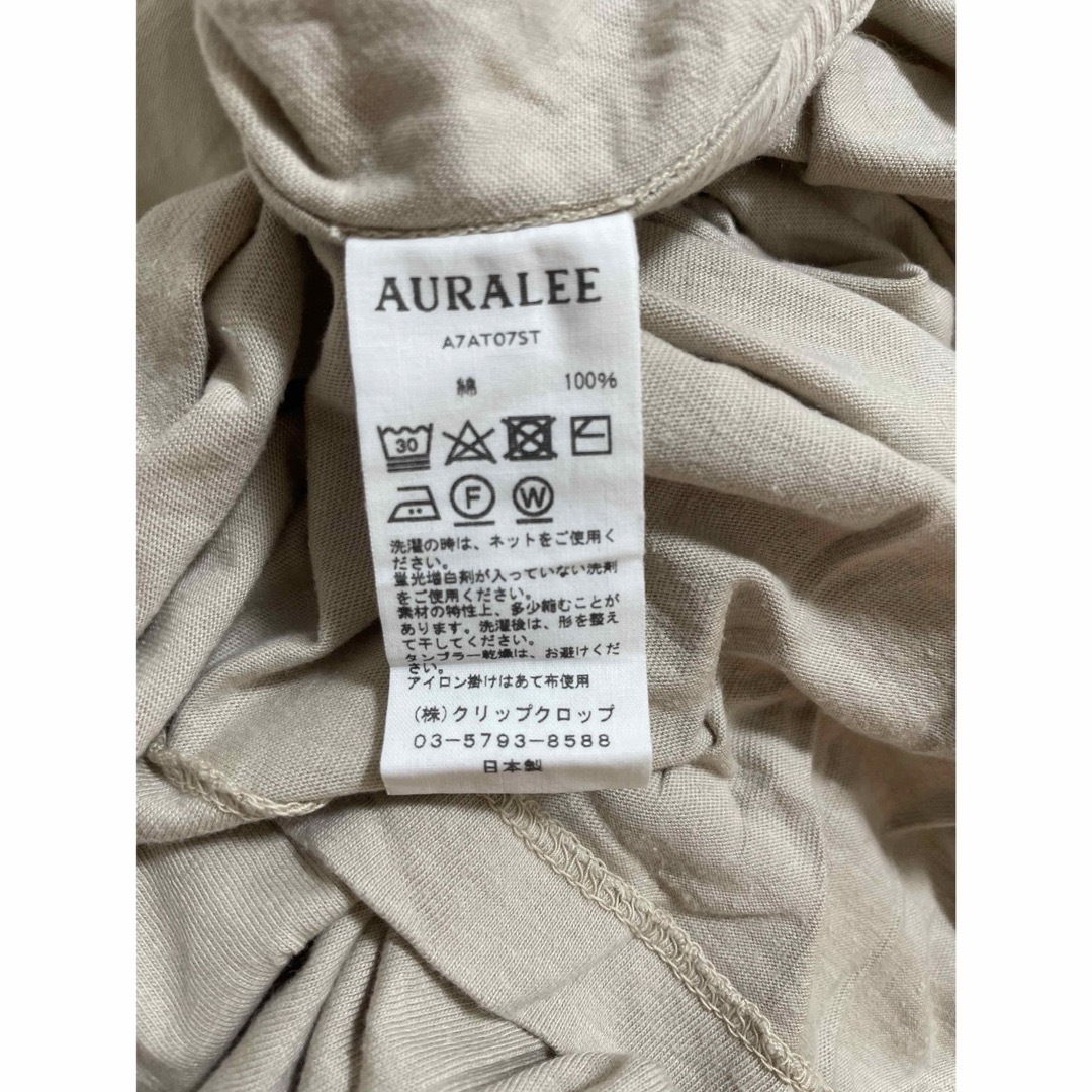 AURALEE(オーラリー)のAURALEE 長袖カットソー 4 ベージュ メンズのトップス(Tシャツ/カットソー(七分/長袖))の商品写真