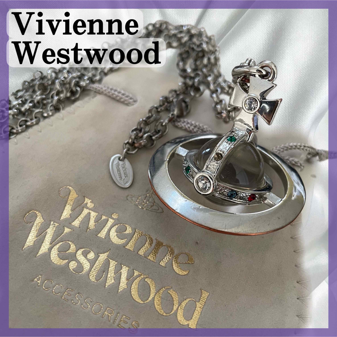 VivienneWestwood オーブロングネックレス　定番　人気　ロゴオーブ