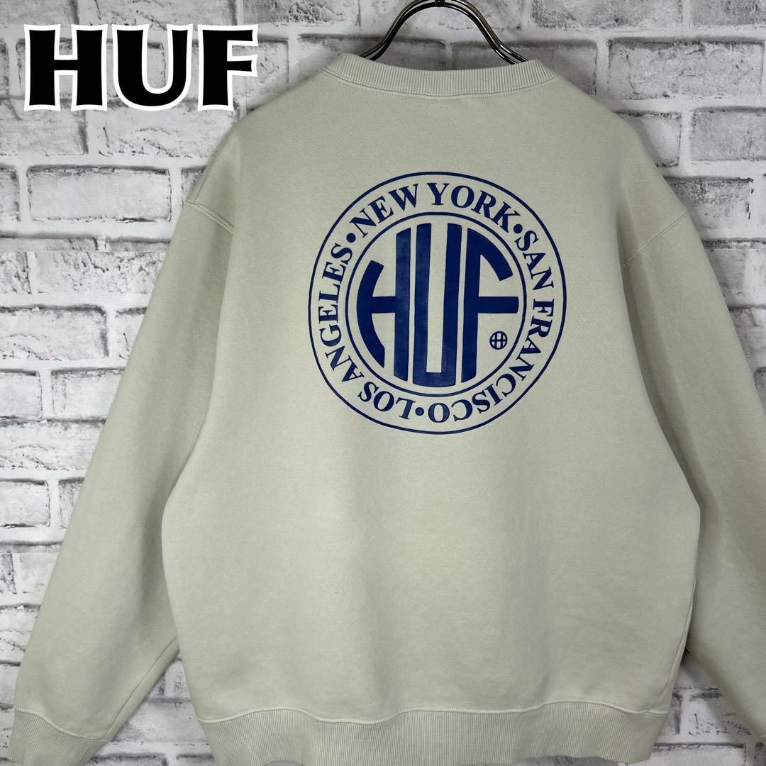 HUF ハフ スウェット トレーナー サークルロゴ バックプリント 人気デザイン