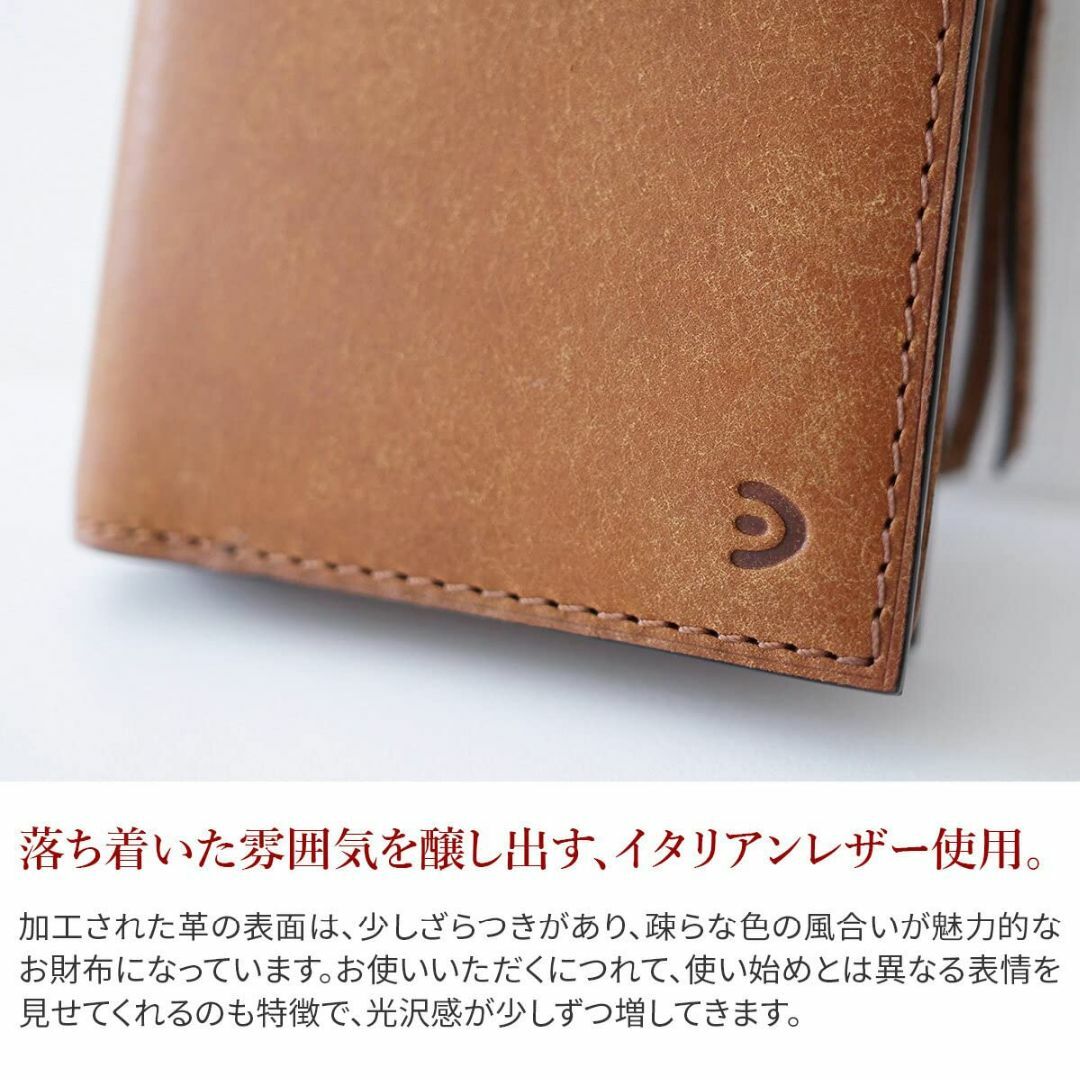 【色: キャメル】バギーポート 二つ折り財布 本革 ブオナ ZYS-2402 メ