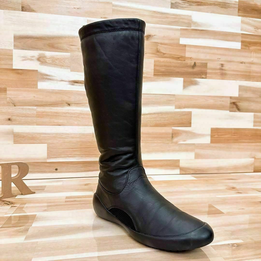 CAMPER カンペール ロングブーツ サイドジップ 本革 ブラック 23cm-