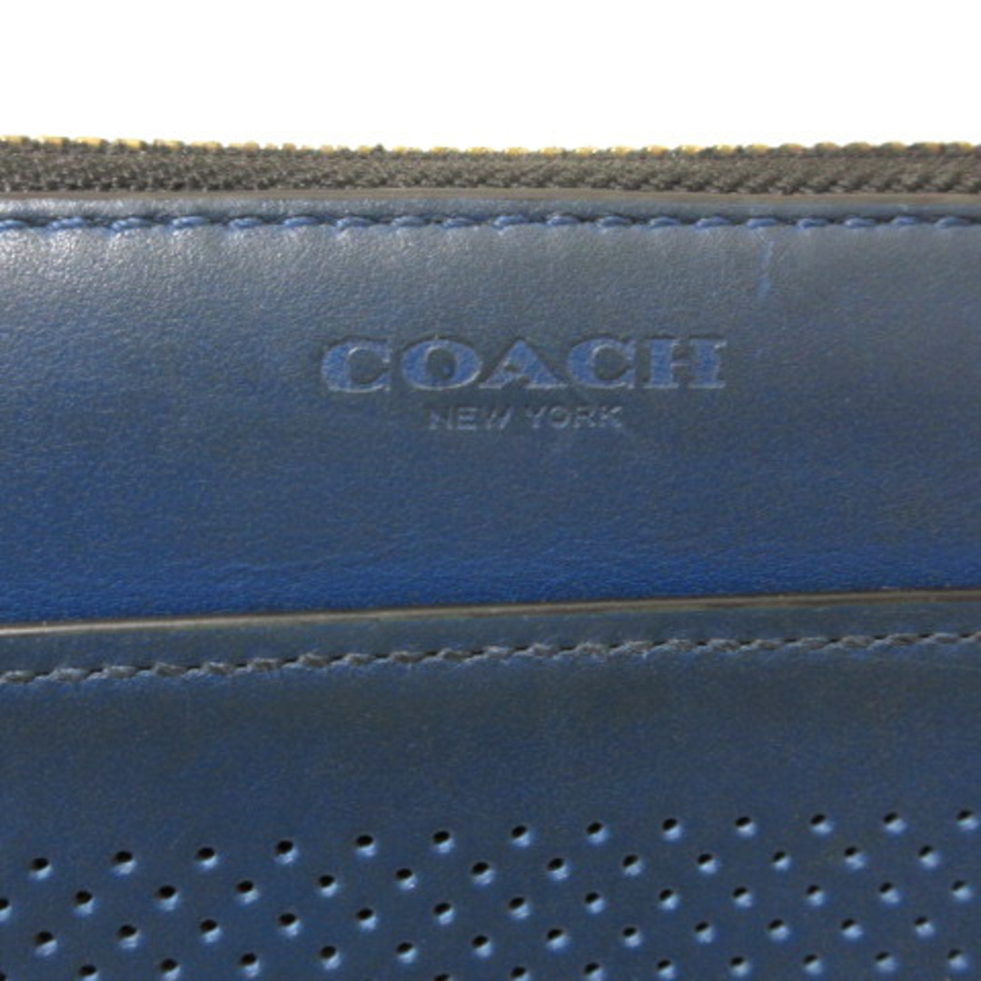 COACH(コーチ)のコーチ  F75222 パフォーレイテッド レザー アコーディオン 長財布 青 メンズのファッション小物(長財布)の商品写真