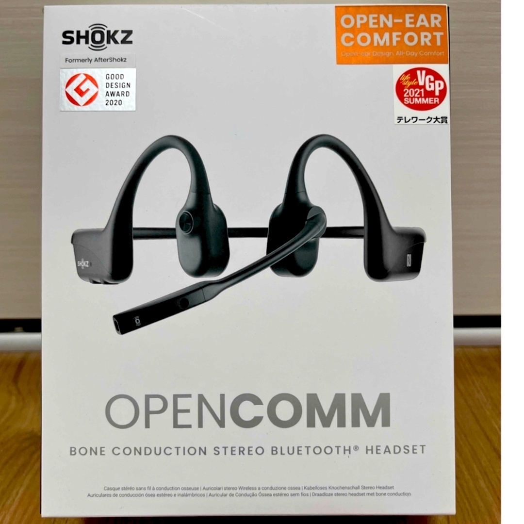 SHOKZ 骨伝導イヤホンOPENCOMM color／黒