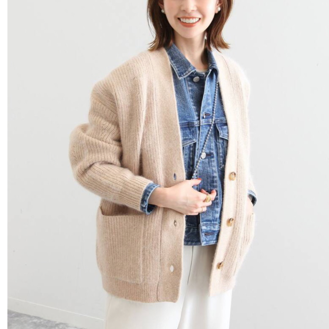 【新品】SLOBE IENA フラッフィーアンゴラ混カーディガン 【新品】SLOBE IENA フラッフィーアンゴラ混カーディガン