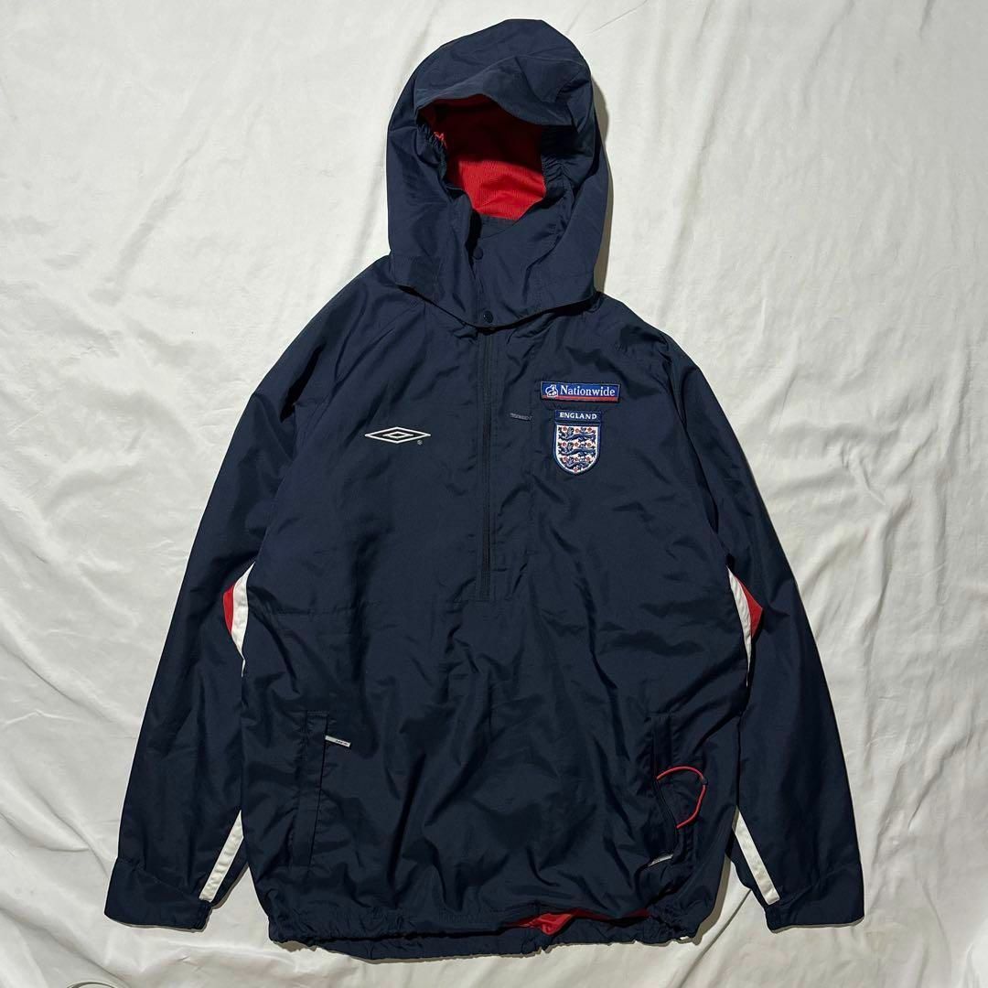 90s〜00s umbro イングランド代表　ナイロンハーフジップジャケット