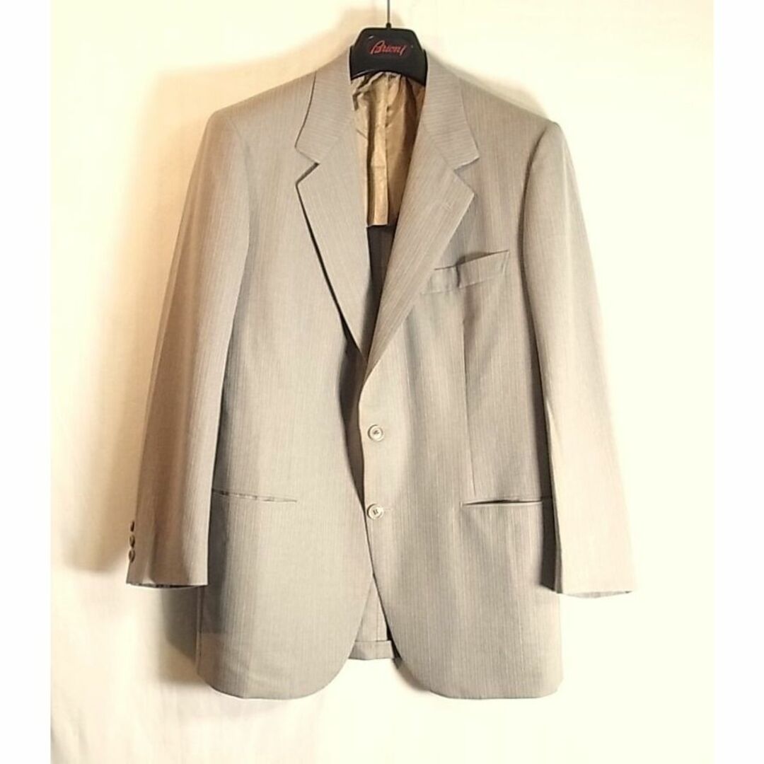 size50☆極美品☆ブリオーニ Brioni ２釦ジャケット ブラウンベージュ