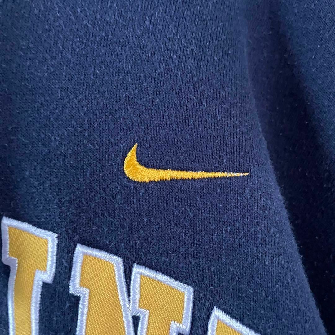 NIKE ナイキ パーカー プルオーバー 刺繍 IRVINE 裏起毛 紺 L