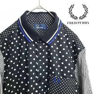 【激レア！】FRED PERRY ドット　プリーツ　長袖シャツ　美品