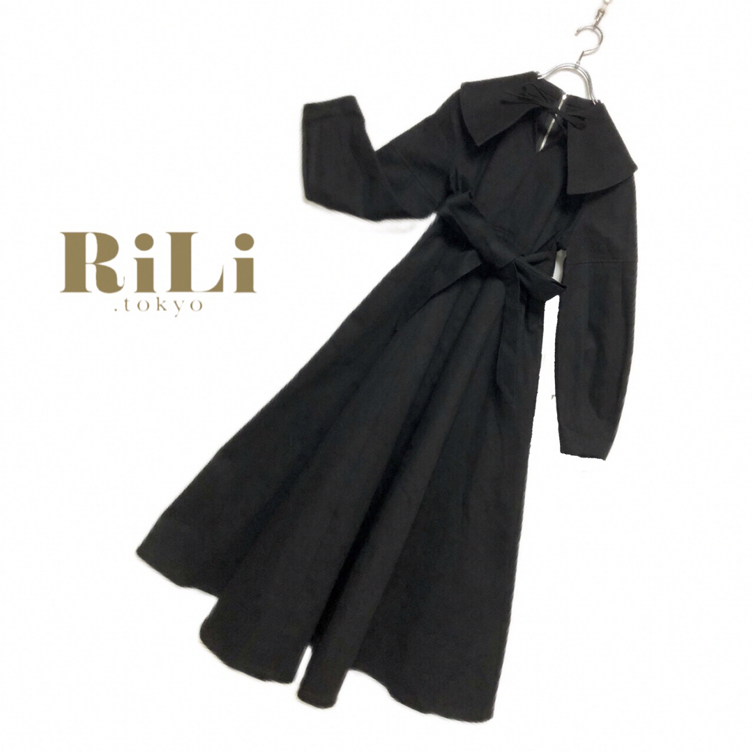 【新品未使用】RiLi, tokyo ブラックデニムワンピース