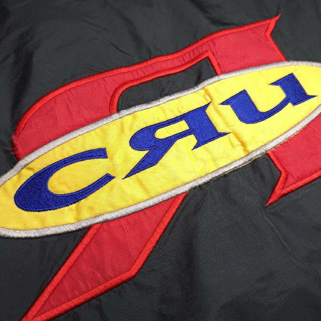 【希少】CRU/クルー 90s 古着 ナイロンジャケット ビッグロゴ 刺繍ロゴ