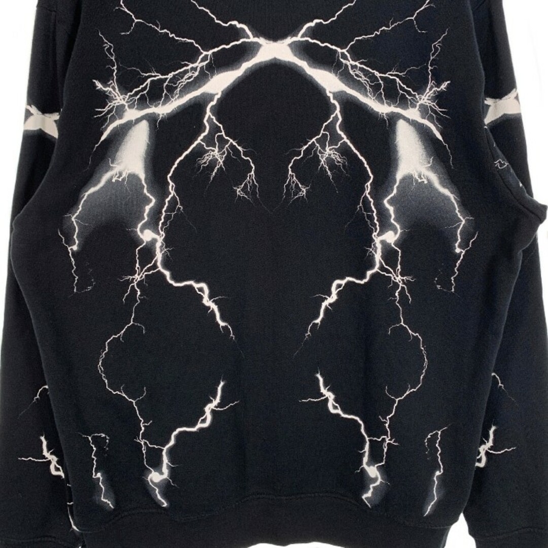 MARCELO BURLON マルセロバーロン 17AW TELGO HOOD プリント プルオーバースウェットパーカー ブラック Size L