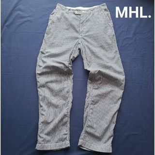 MHL. - MHL. エムエイチエル ヒッコリーパンツ ストライプ サイズⅠの