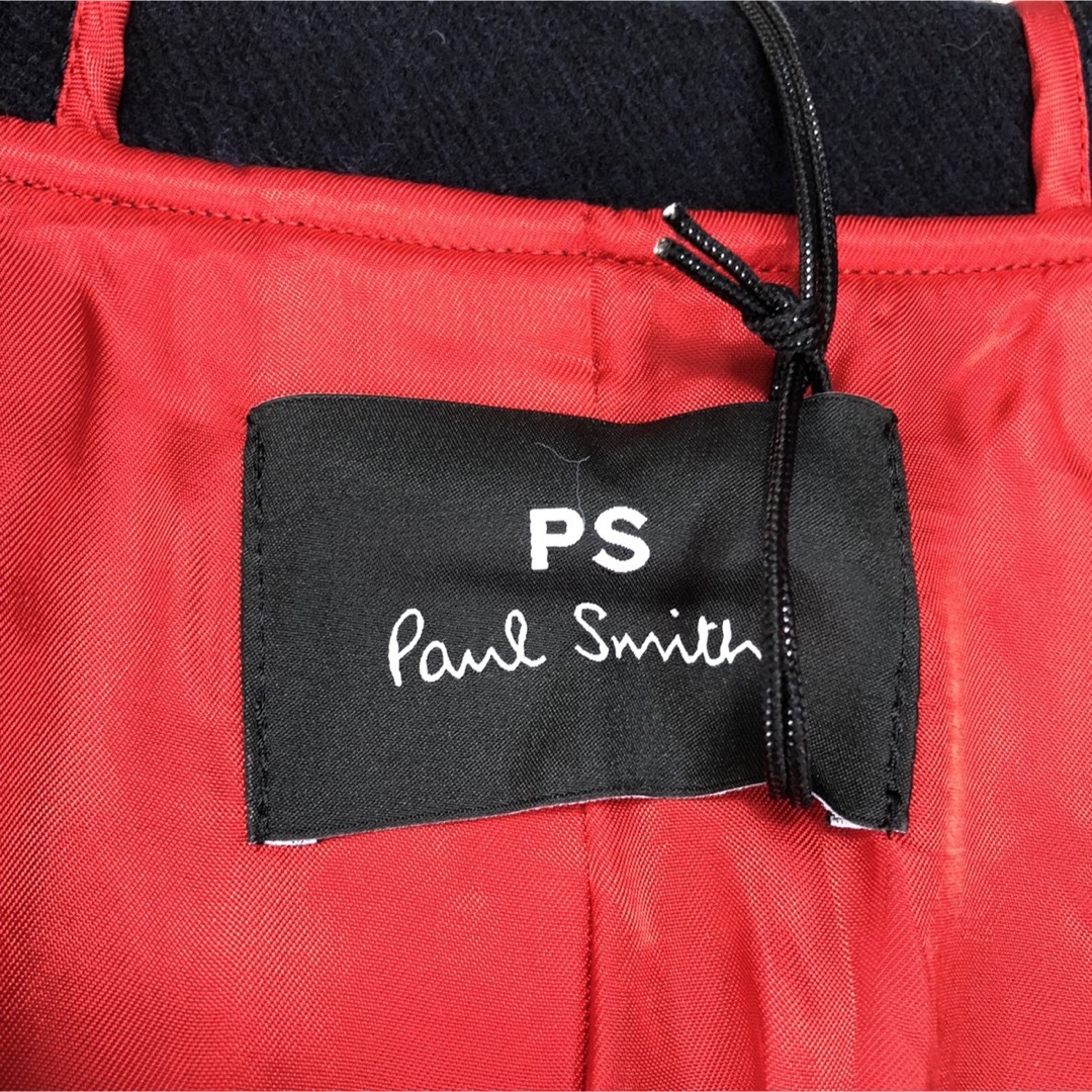 Paul Smith(ポールスミス)の★PS Paul Smith★新品★ ウールカルゼ フード付きコート ネイビー メンズのジャケット/アウター(ダッフルコート)の商品写真