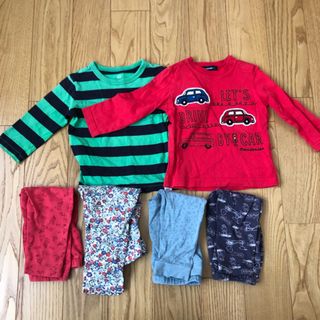 ベビーギャップ(babyGAP)の80サイズ　長袖ロンT ・レギンスパンツ　おまとめ6点セット(Ｔシャツ)