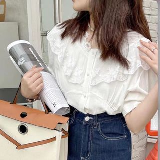 グレイル(GRL) レースブラウス シャツ/ブラウス(レディース/半袖)の