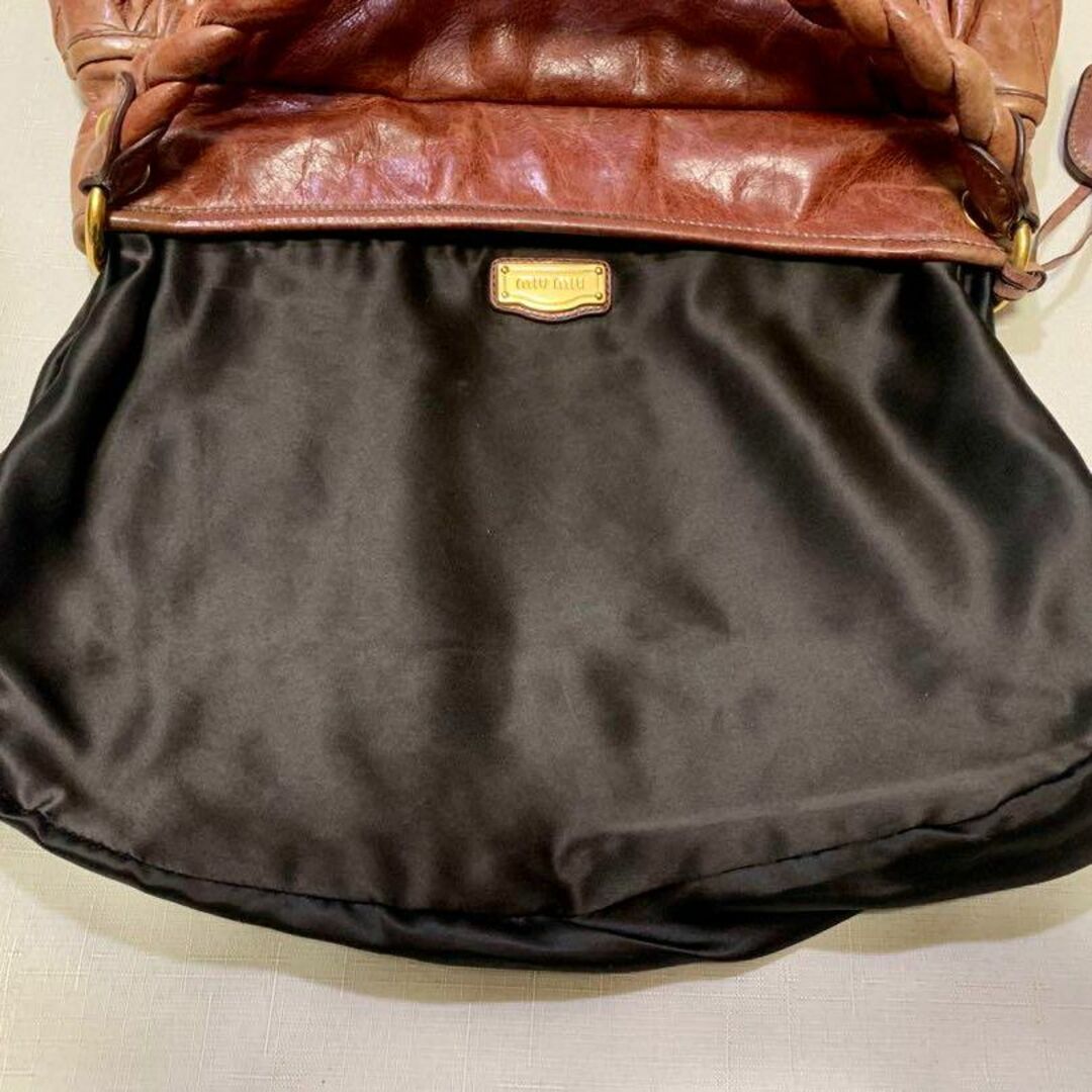 ミュウミュウ ハンドバッグ ショルダーバッグ 2way マテラッセ オレンジ