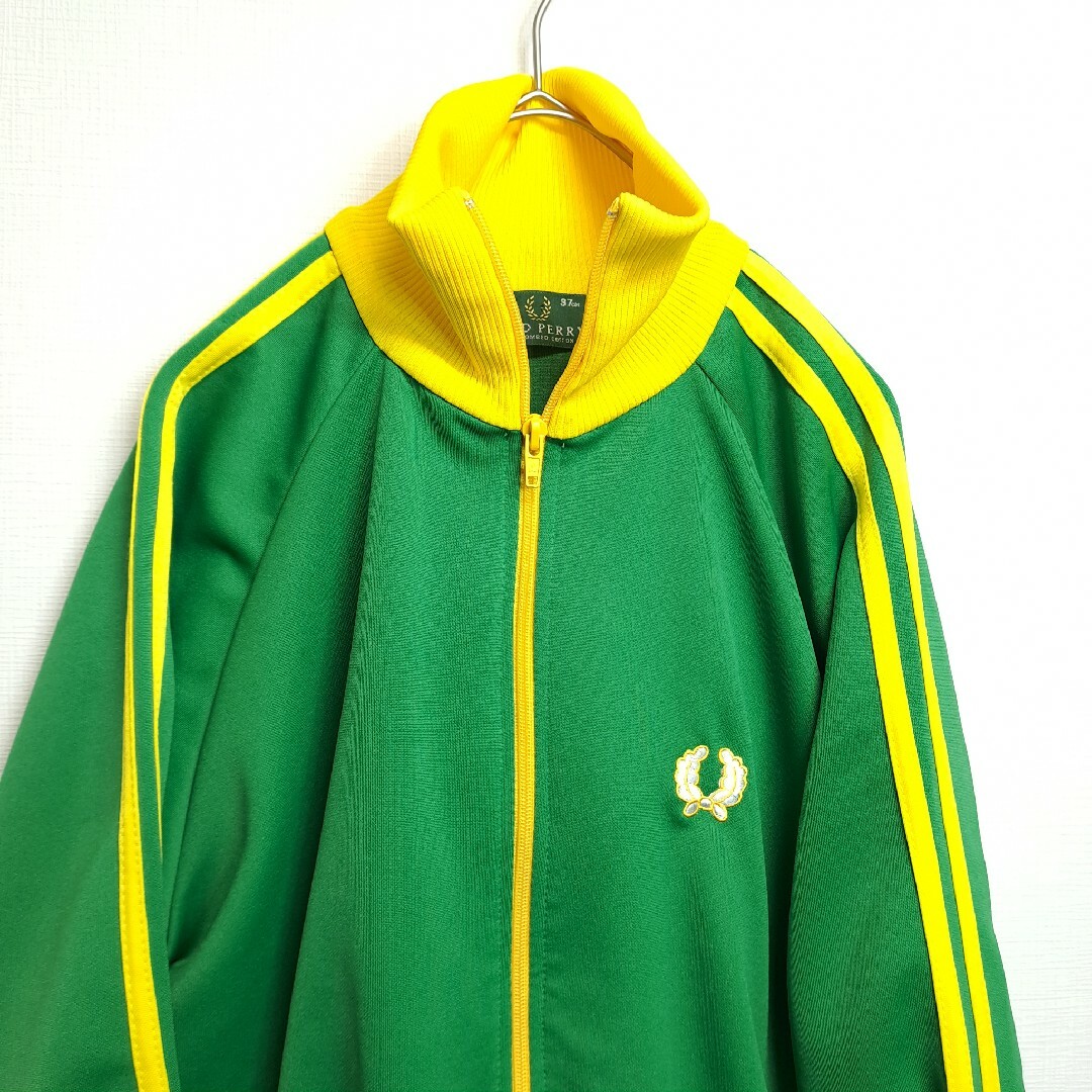 【希少】FRED PERRY トラックジャージ 緑×黄 M