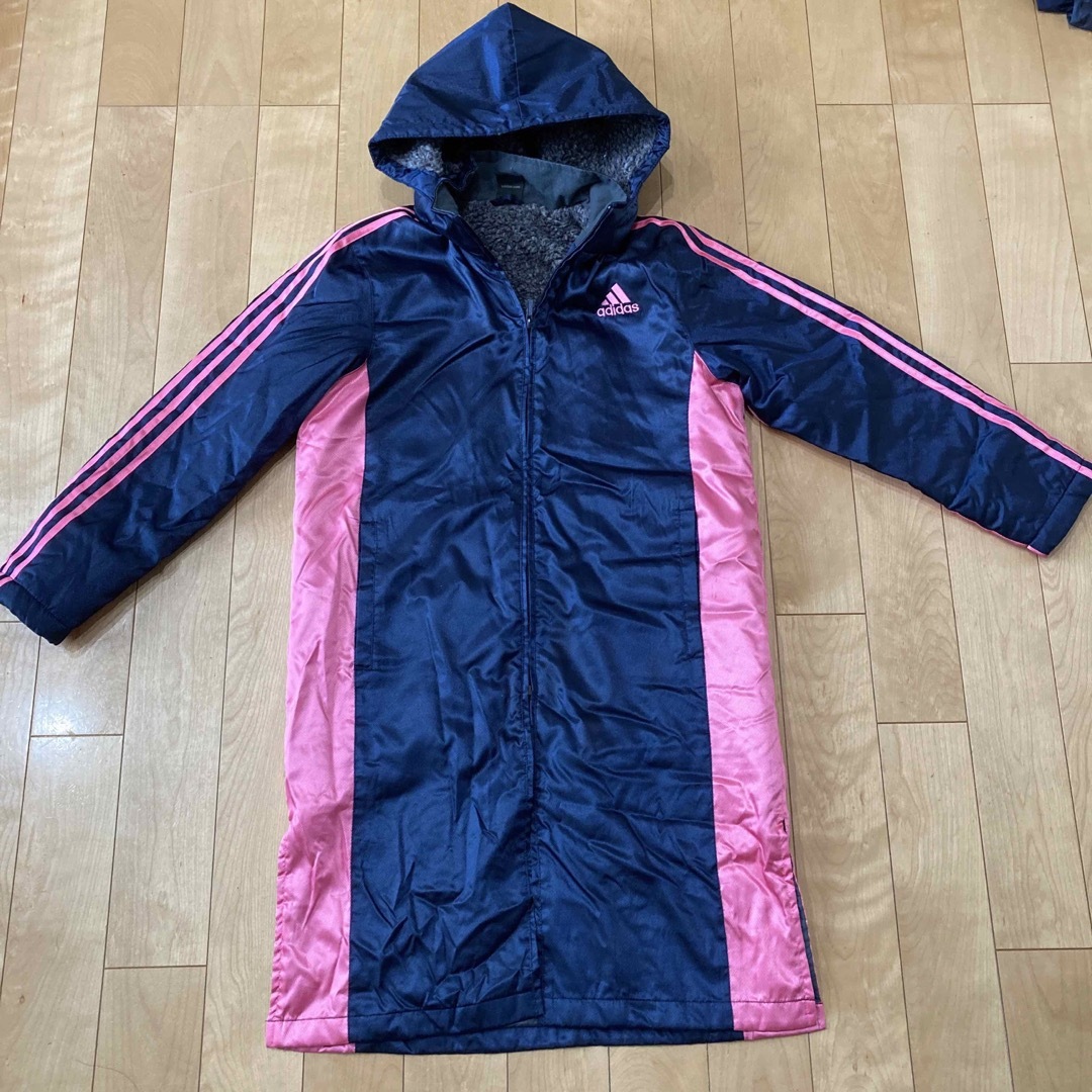 新品 adidas アディダス キッズベンチコート 130サイズ ピンク