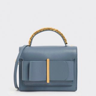 チャールズアンドキース(Charles and Keith)の【美品】Charles&Keith チャールズアンドキース ボウディテールバッグ(ハンドバッグ)