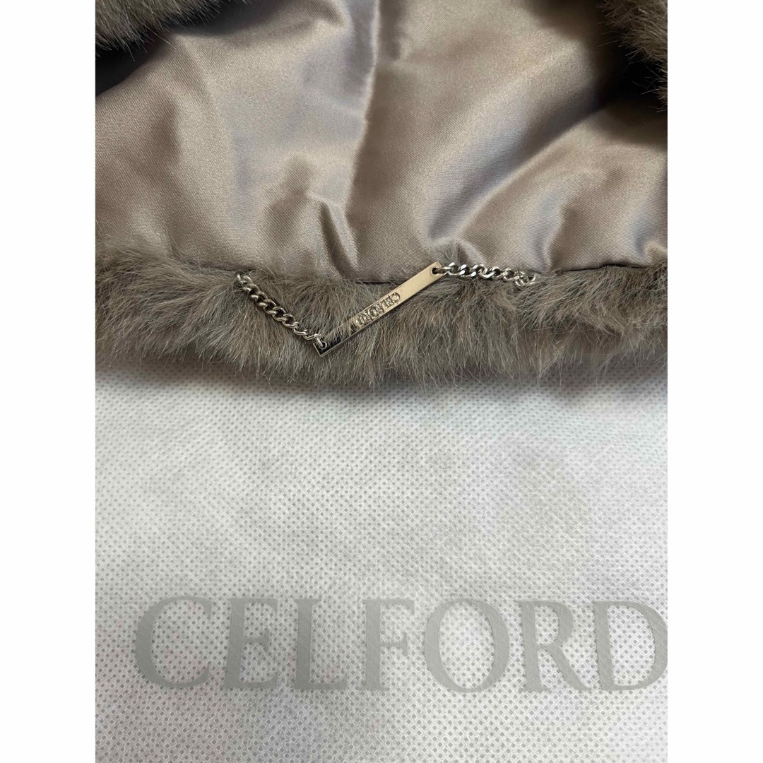 【新品未使用品】CELFORDブローチ付きファーショール 3