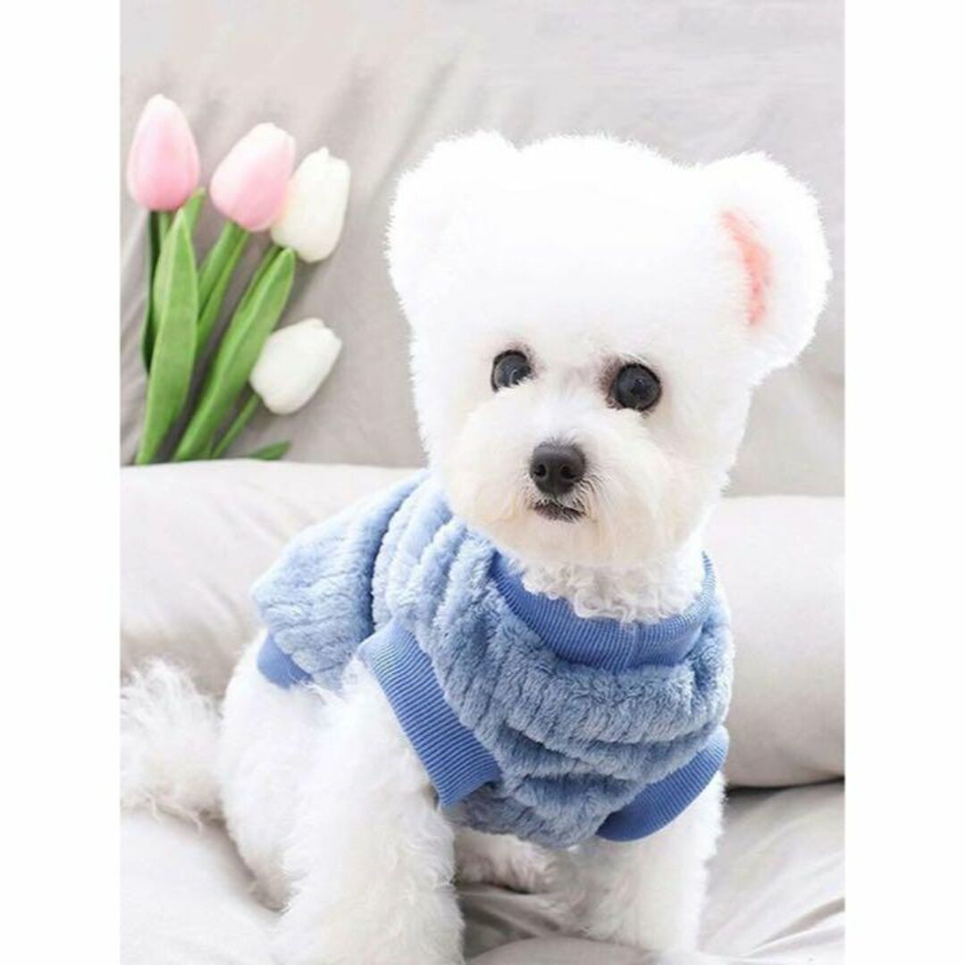 【匿名配送】新品　未使用　犬洋服ドックウェア Lサイズ 温かい かわいい ブルー その他のペット用品(犬)の商品写真