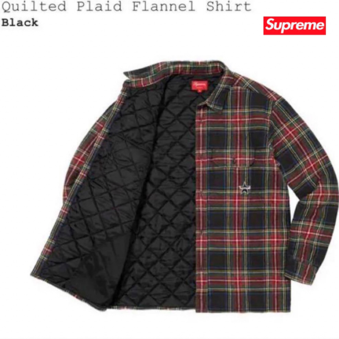 Supreme 21fw Quilted Plaid Flannel Shirt