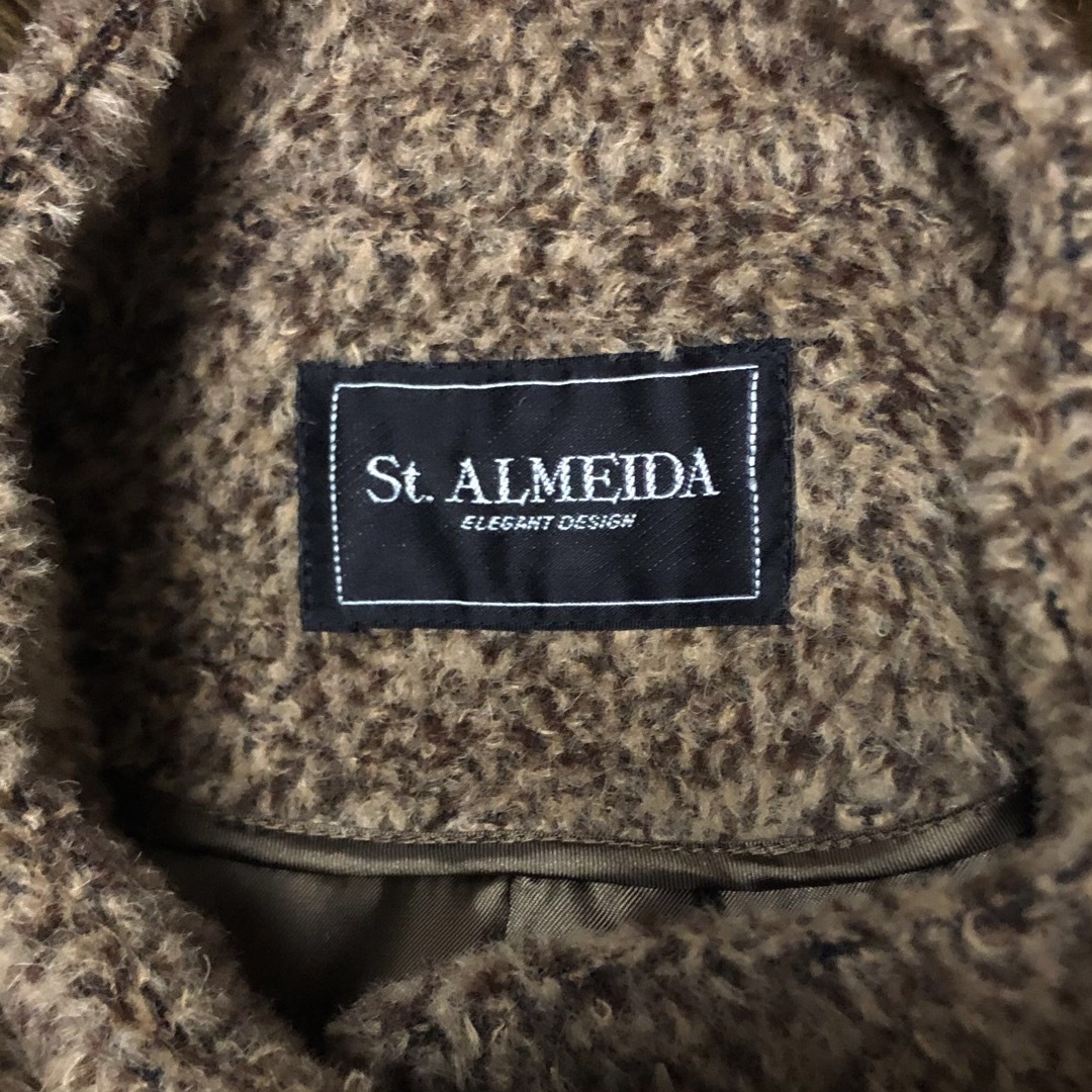 St.ALMEIDA フォックスファー アルパカ混シャギーニットコート 8