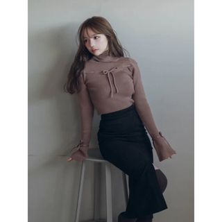 アンドマリー andmary Lily ribbon tops ブラック