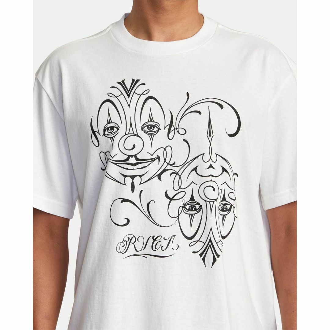 Mr CARTOON RVCA BALANCE CLOWNS TEE WHITE 2