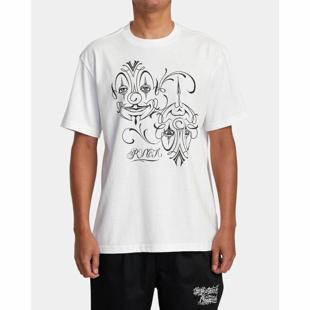 Mr CARTOON RVCA BALANCE CLOWNS TEE WHITE 4