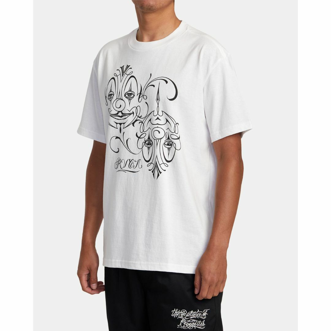 Mr CARTOON RVCA BALANCE CLOWNS TEE WHITE 7