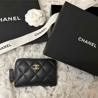 シャネル(CHANEL)のCHANEL シャネル クラシックジップコインパース キャビアスキン ブラック(財布)