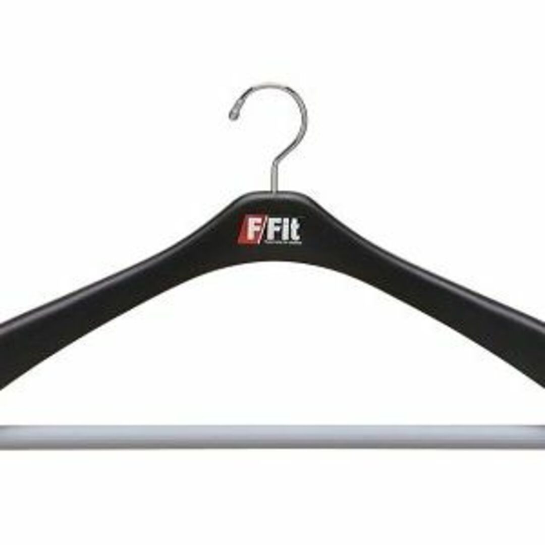 F-Fit ジャケットハンガー 回転式 47cm ブラック 5本セット