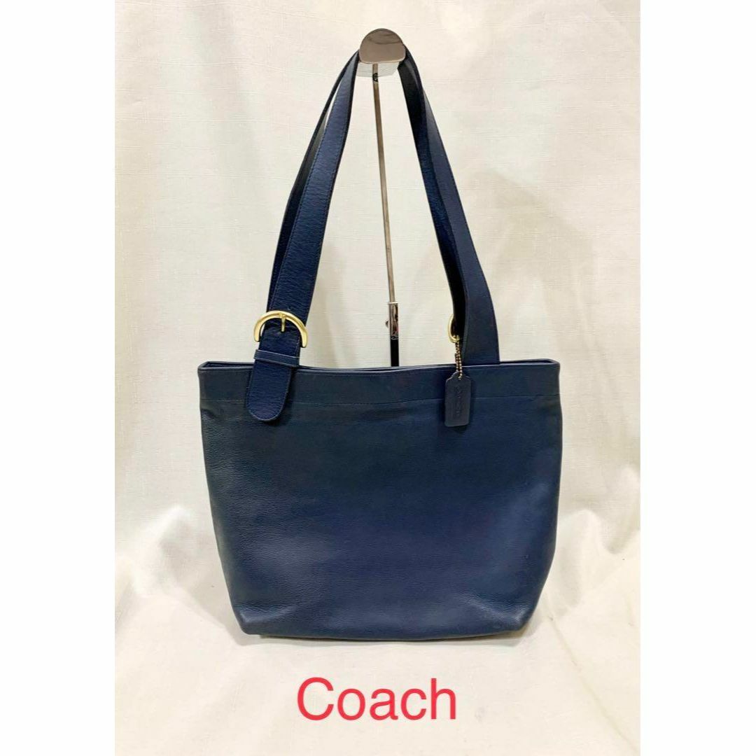 希少 COACH オールドコーチ トートバッグネイビー 4140 ヴィンテージ