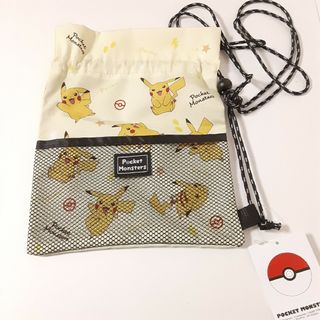 ポケモン(ポケモン)のポケットモンスター　巾着ポーチ　ピカチュウ(キャラクターグッズ)