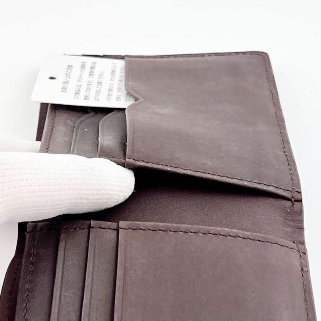 【匿名配送】新品 未使用本革 二つ折り 財布 お財布 カード コンパクト レディースのファッション小物(財布)の商品写真