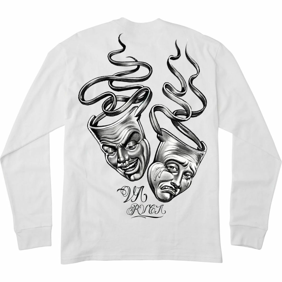 MR CARTOON RVCA LAUGH LONG SLEEVE TEE WT-