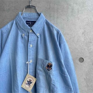 ラルフローレン(Ralph Lauren)の新品 90年代 Ralph Lauren BDシャツ polo bear ブルー(シャツ)