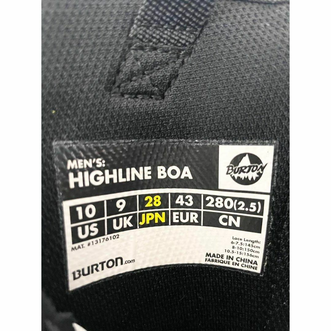 BURTON - ☆美品☆ BURTON バートン Highline Boa 28cmの通販 by