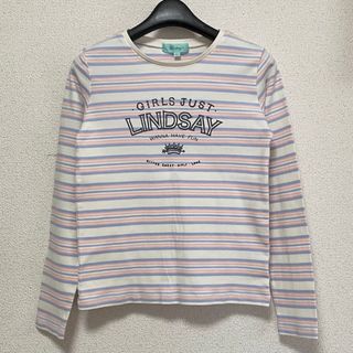 リンジィ(Lindsay)の【Lindsay】美品 ボーダー 長袖 綿100%  150 160(Tシャツ/カットソー)