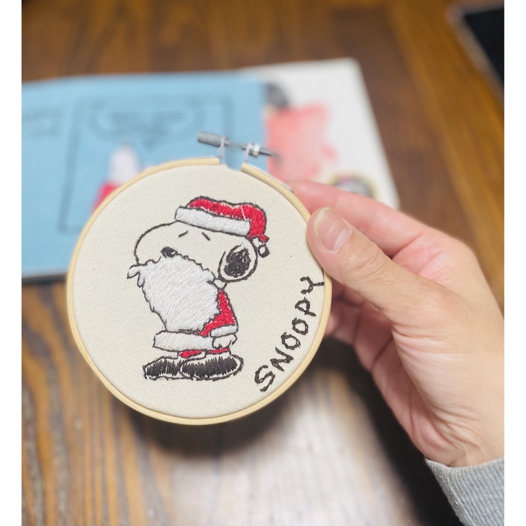 クリスマス刺繍（完成品） ハンドメイドの生活雑貨(雑貨)の商品写真