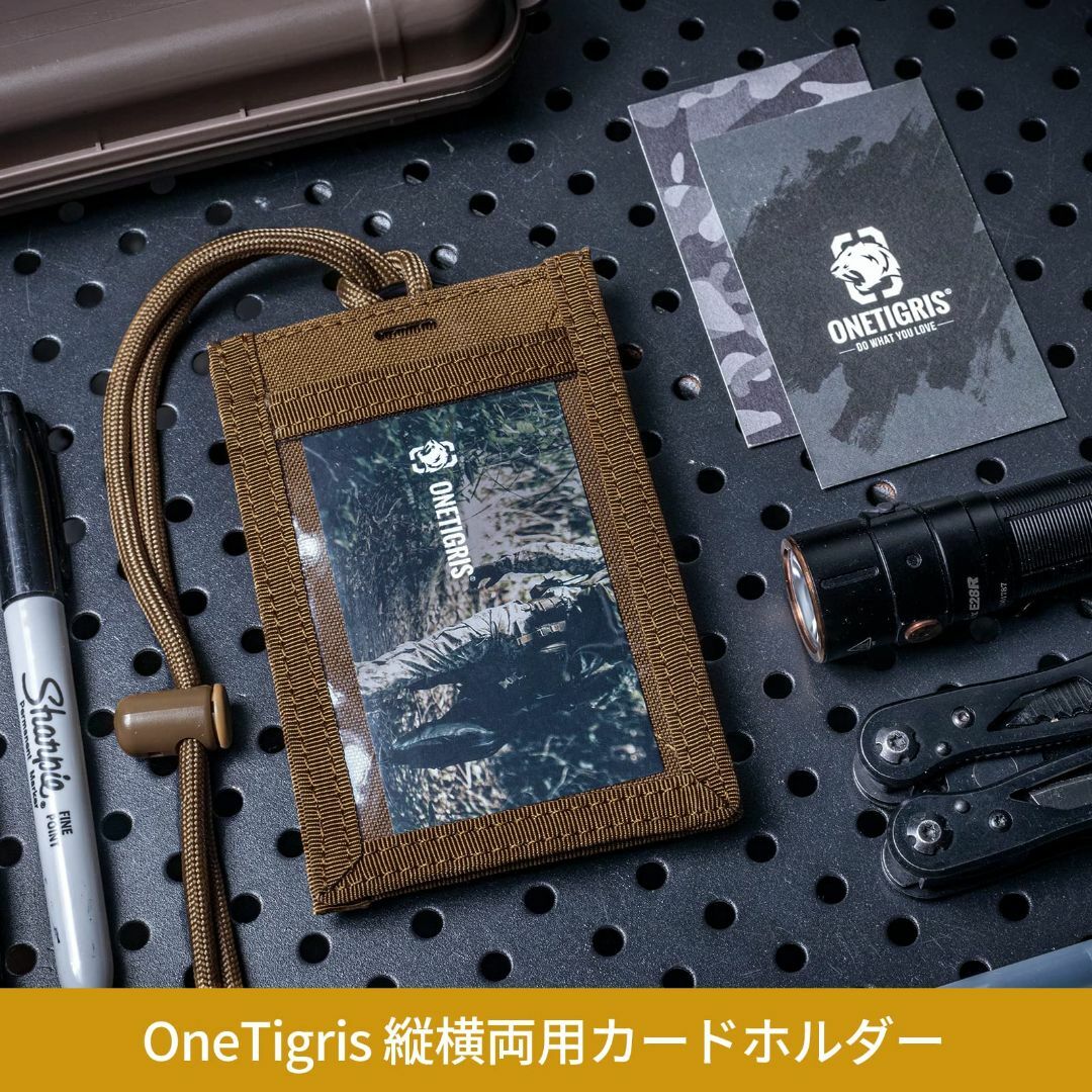 【色: ブラウン】OneTigris IDカードホルダー ペンホルダー付き カー 3