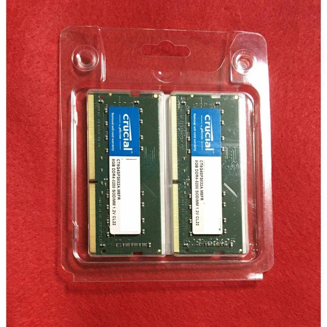 PCメモリ　Crucial  DDR4 PC4-25600 8GBX2枚組