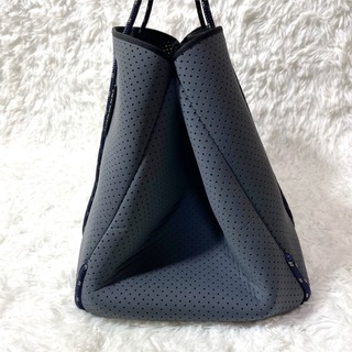 極美品✨ステイトオブエスケープ　トートバッグ　ポーチ　保存袋　A4 ブルーグレー