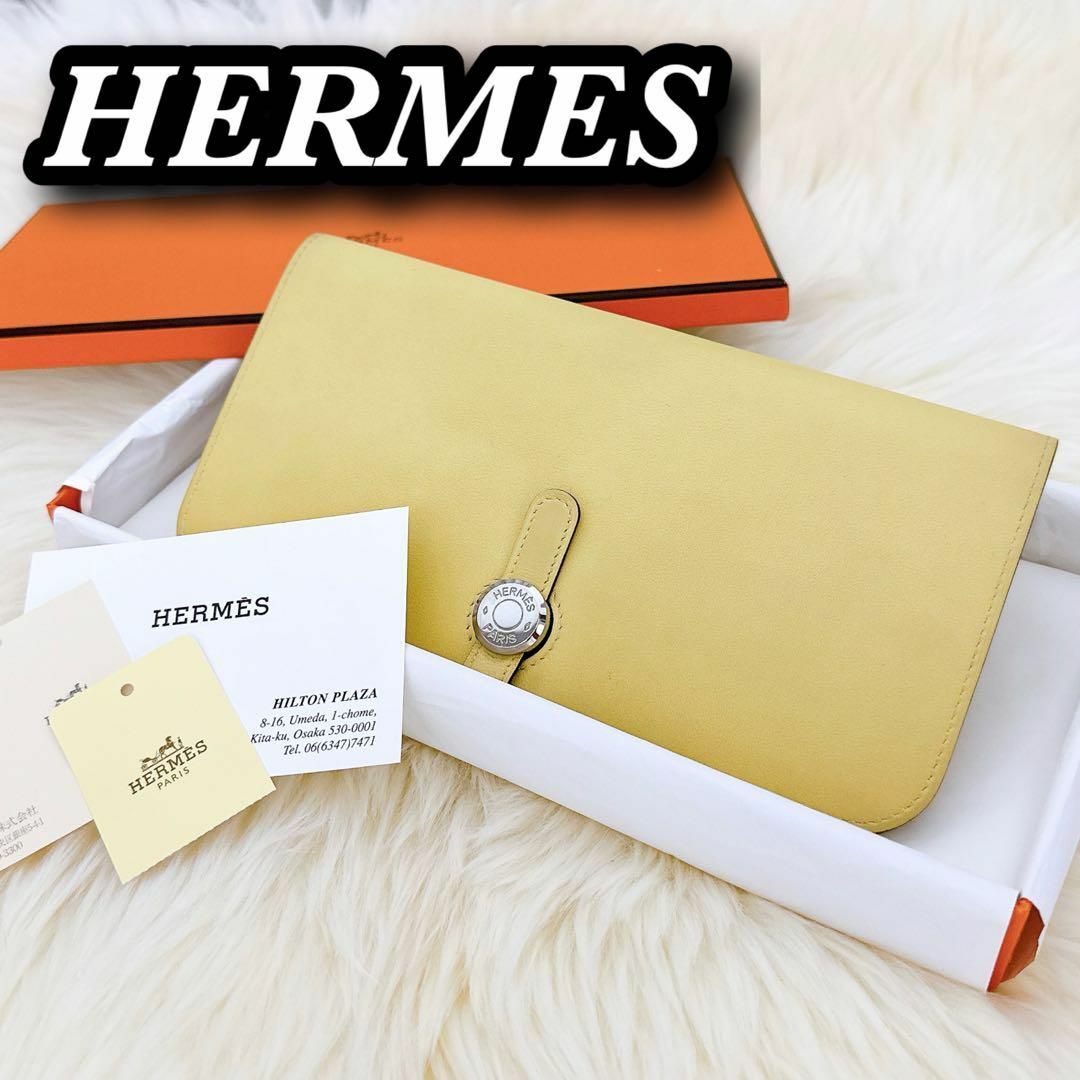 Hermes - 【極上美品】 エルメス 長財布 ドゴンロング イエロー ヴォー ...