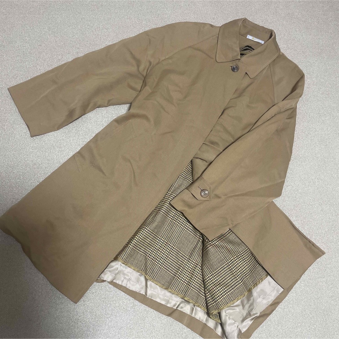 【美品】Aquascutum☆ステンカラーコート　ベルト、ライナー付き