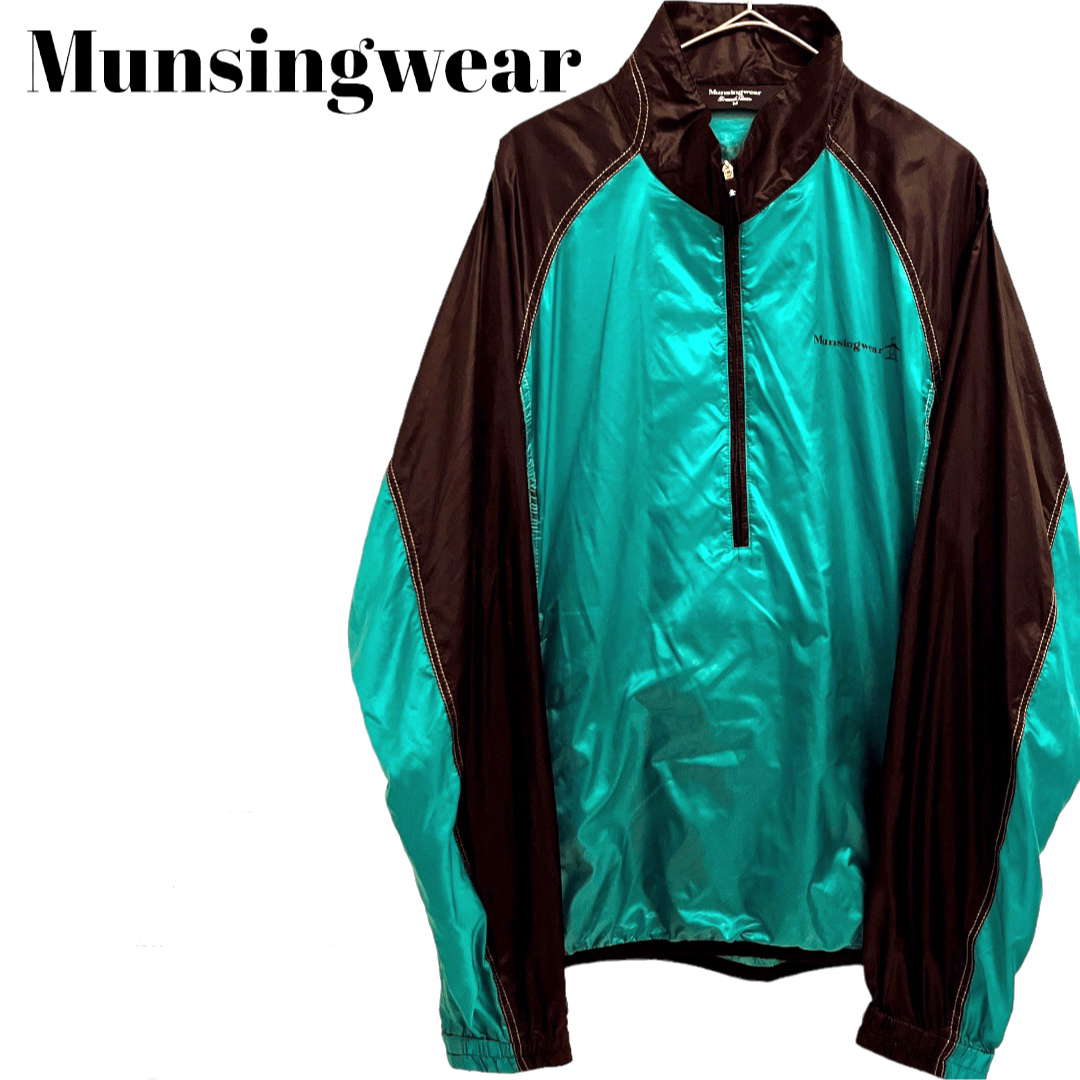 Munsingwear - 【美品】Munsing wear ナイロンブルゾン グリーン バイ ...