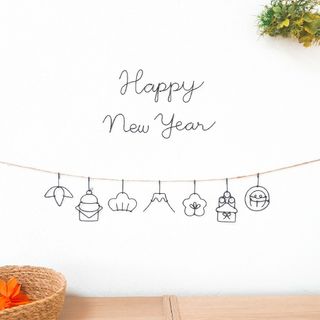 専用★正月　ワイヤークラフト　ガーランド　Happy New Year(アート/写真)